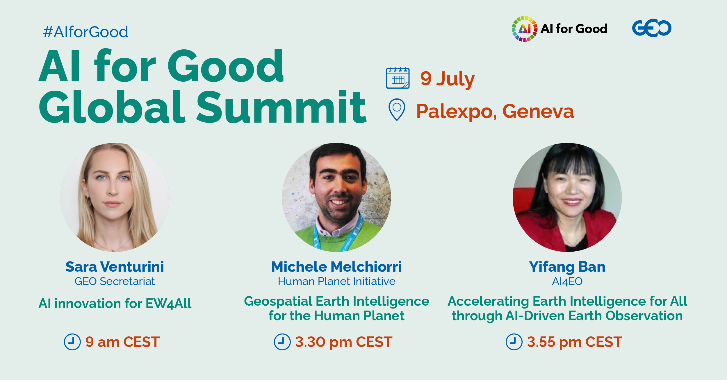 Catch GEO at the AI for Good Summit in Geneva